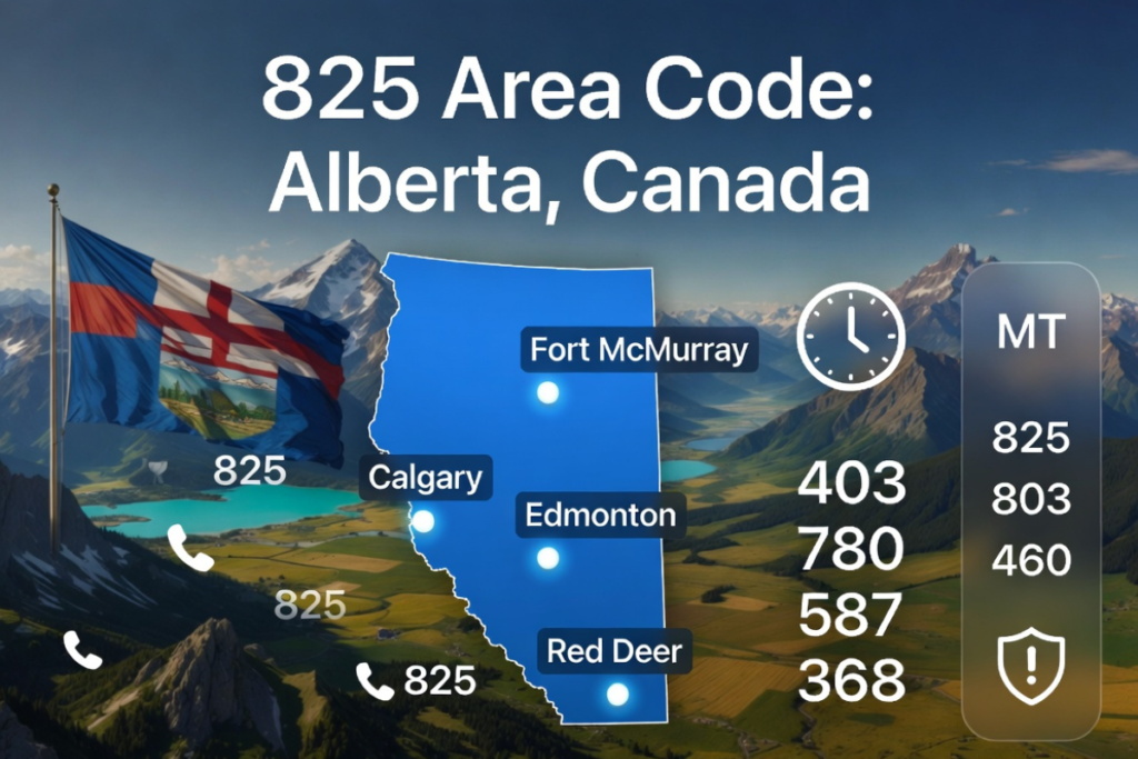 825 area code